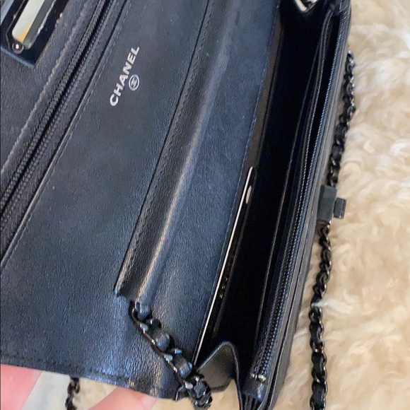 CHANEL WOC WALLET ON CHAIN SO BLACK - Picture 7 of 14